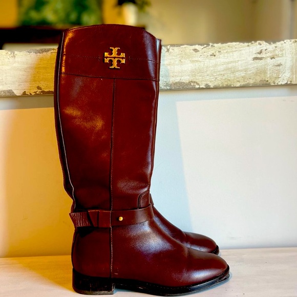 Tory Burch Leather Knee High Riding Boots - Picture 4 of 4